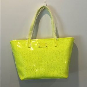 Brand New Kate Spade Tote in Neon Yellow